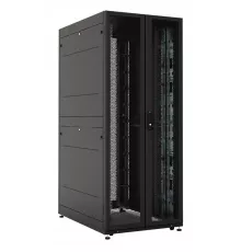 Шкаф серверный ПРОФ напольный 48U (800 × 1200) двери двойные перф. 2 шт., черный, в сборе