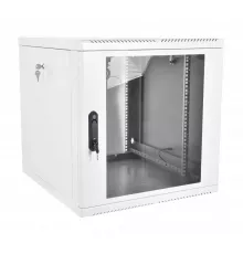 Шкаф телекоммуникационный настенный разборный 12U (600 × 520), съемные стенки, дверь стекло
