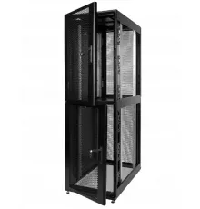 Шкаф серверный ПРОФ напольный колокейшн 40U (600 × 1000) 2 секции, дверь перф. 2 шт., чёрный,в сборе